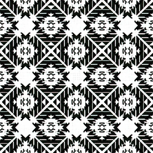 Pola Kilim Ikat Lingkaran Geometris Dengan Tekstur Grunge — Stok Foto