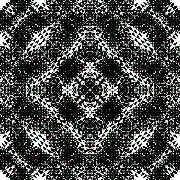 Geometrisk Cirkulære Kilim Ikat Mønster Med Grunge Tekstur - Stock-foto
