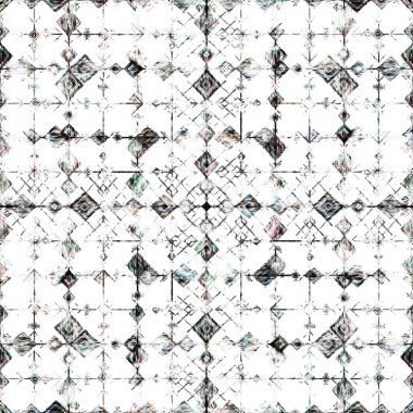 Geometrik dairesel kilim ikat deseni grunge desenli