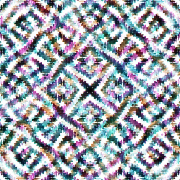 幾何学的な円形のキリムキャットパターンとグランジのテクスチャ — ストック写真