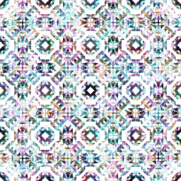 Геометрические Круговые Килимы Узоре Граненой Текстурой — стоковое фото