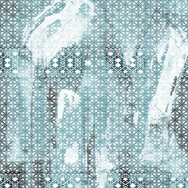 Grunge desenli Geometrik kilim ikat deseni