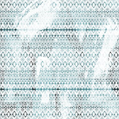 Grunge desenli Geometrik kilim ikat deseni