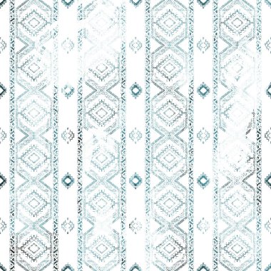 Grunge desenli Geometrik kilim ikat deseni