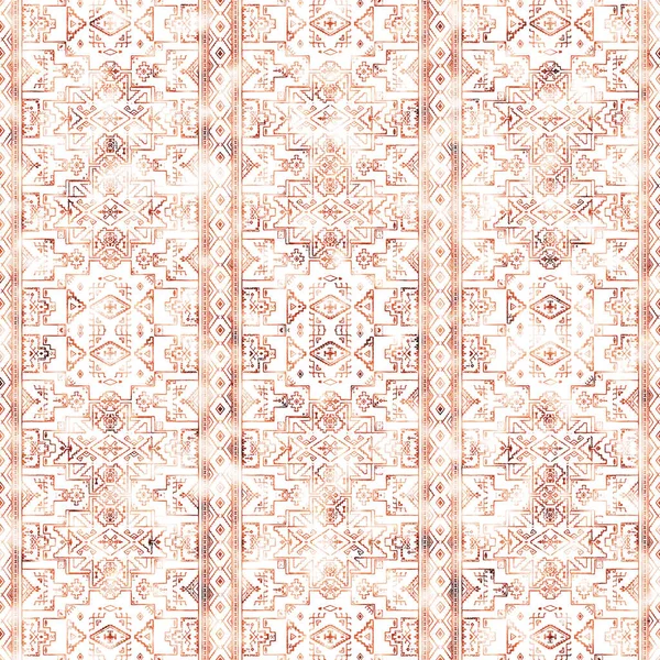 Geometrický Kilim Ikat Vzor Grunge Texturou — Stock fotografie