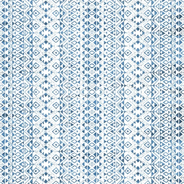 Geometrický Kilim Ikat Vzor Grunge Texturou — Stock fotografie