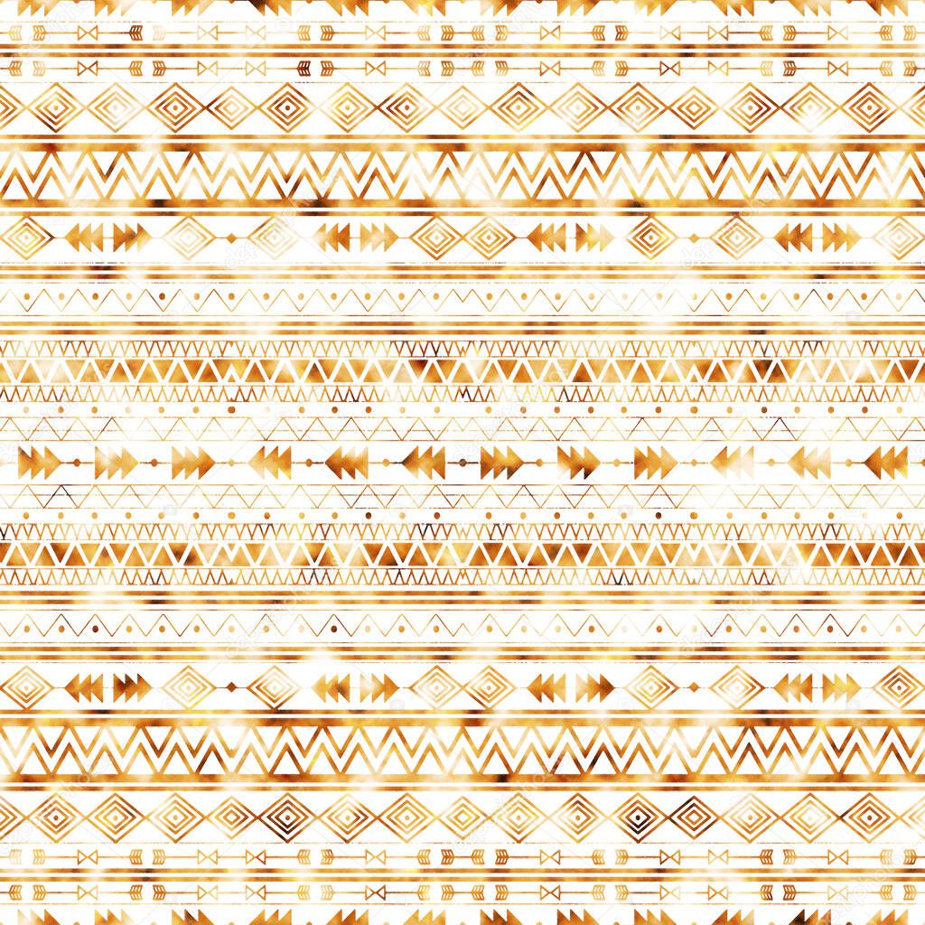 Geometric kilim ikat pattern with grunge texture