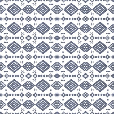 Grunge desenli Geometrik kilim ikat deseni