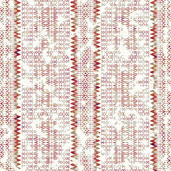 Padrão Geométrico Kilim Ikat Com Textura Grunge — Fotografia de Stock