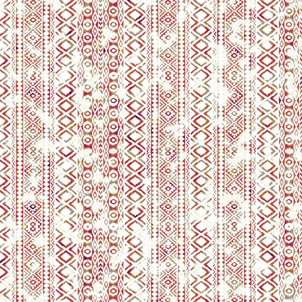 Grunge Desenli Geometrik Kilim Ikat Deseni — Stok fotoğraf