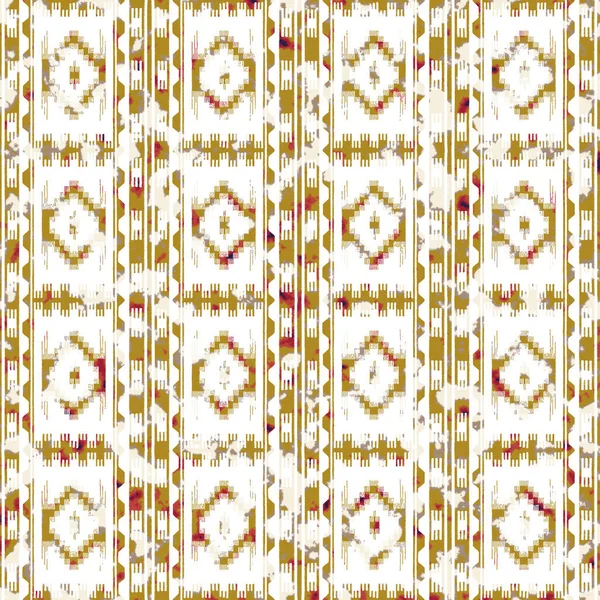 Modello Kilim Ikat Geometrico Con Texture Grunge — Foto Stock