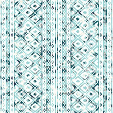 Grunge desenli Geometrik kilim ikat deseni
