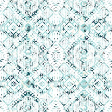 Grunge desenli Geometrik kilim ikat deseni