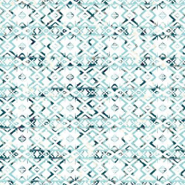 Grunge desenli Geometrik kilim ikat deseni