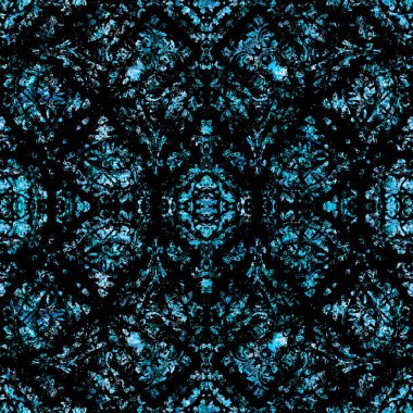 Geometrik dairesel damaske grunge desenli pürüzsüz desen