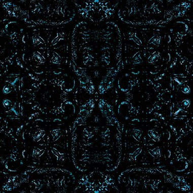 Geometrik dairesel damaske grunge desenli pürüzsüz desen