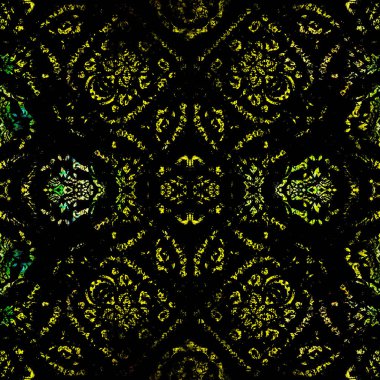 Geometrik dairesel damaske grunge desenli pürüzsüz desen