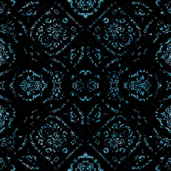 Geometric Circular Damask Seamless Pattern Grunge Texture — Stock Photo, Image