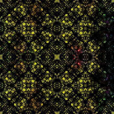 Geometrik dairesel damaske grunge desenli pürüzsüz desen