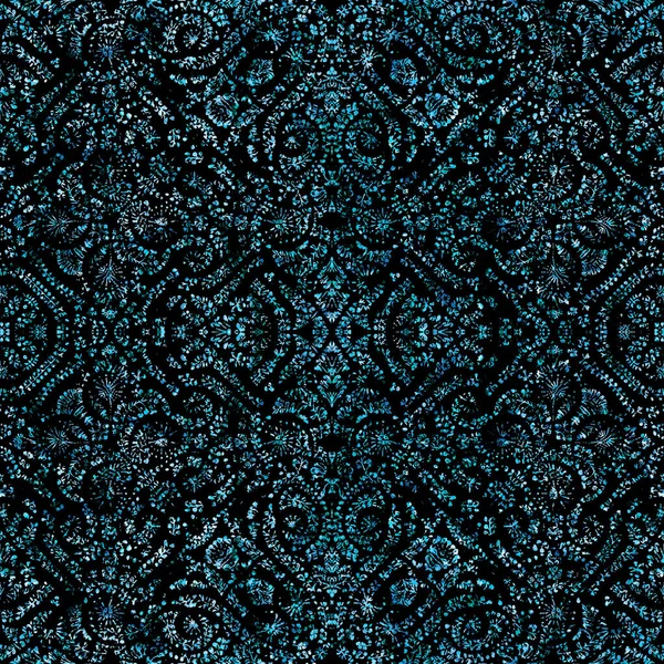 Patrón Geométrico Circular Sin Costura Damasco Con Textura Grunge —  Fotos de Stock