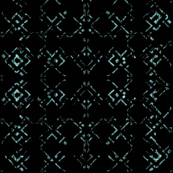 Geometric Circular Seamless Kilim Ikat Pattern Grunge Texture — Stock Photo, Image