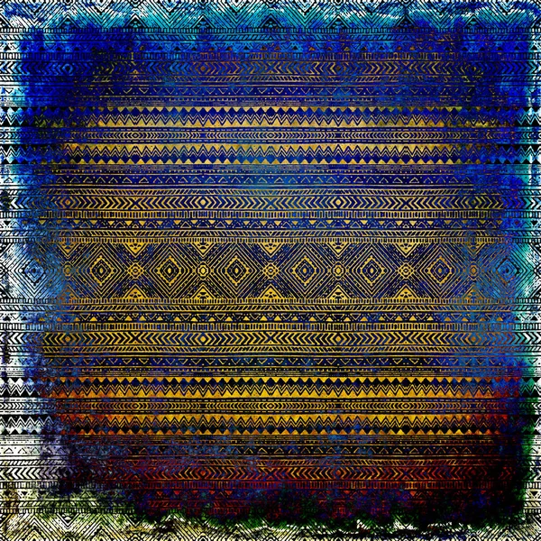 Modèle Tribal Géométrique Style Boho Avec Texture Effet Détresse — Photo