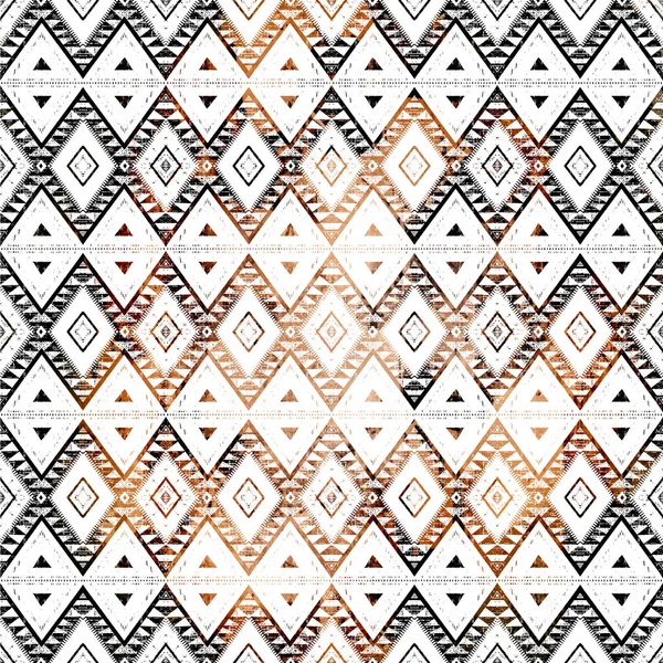 Geometrische Boho Style Tribal Patroon Met Distressed Textuur Effect — Stockfoto