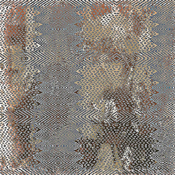Geometrický Boho Styl Kmenový Vzor Rozrušenou Texturou Efektem — Stock fotografie