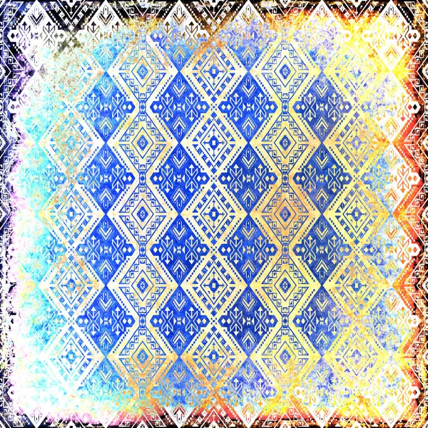 Modello Geometrico Boho Style Tribal Con Texture Effetto Angosciati — Foto Stock