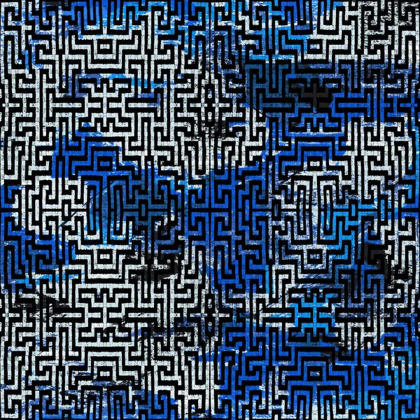Геометричний Племінний Візерунок Стилю Бохо Складною Текстурою Ефектом — стокове фото