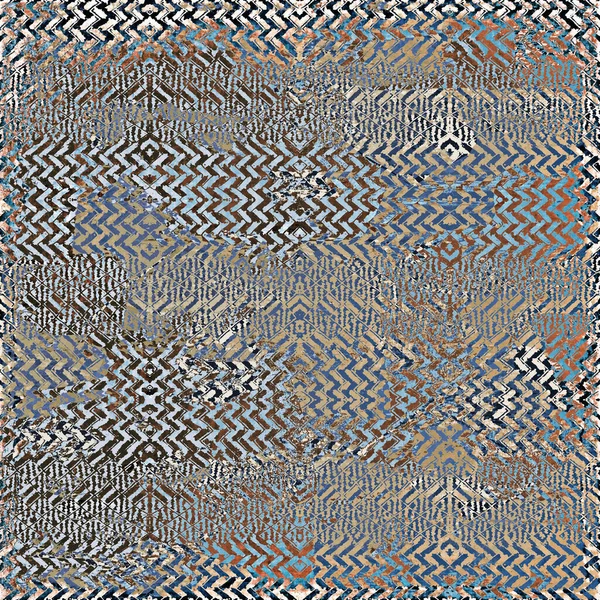 Geometrikus Boho Stílus Törzsi Minta Zavaros Textúra Hatás — Stock Fotó