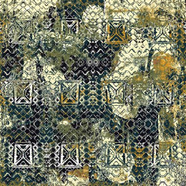 Geometrik Boho Biçimli Kabile Şablonu