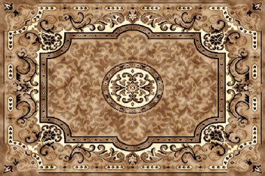 Halı Vintage Biçimli Kabile Şablonu