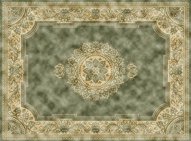 Halı Vintage Biçimli Kabile Şablonu