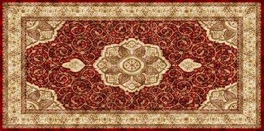 Halı Vintage Biçimli Kabile Şablonu