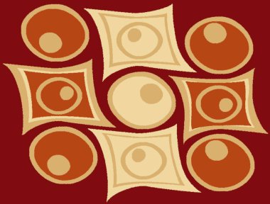 Halı ve banyo Vintage Kabile tasarımı deseni ve sıkıntılı doku ve efekt