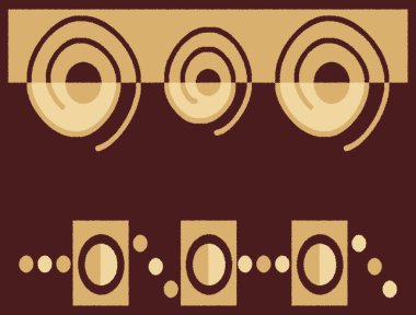 Halı ve banyo Vintage Kabile tasarımı deseni ve sıkıntılı doku ve efekt