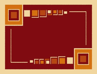 Halı ve banyo Vintage Kabile tasarımı deseni ve sıkıntılı doku ve efekt