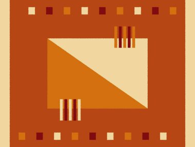 Halı ve banyo Vintage Kabile tasarımı deseni ve sıkıntılı doku ve efekt