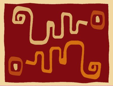 Halı ve banyo Vintage Kabile tasarımı deseni ve sıkıntılı doku ve efekt