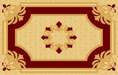 Halı ve banyo Vintage Kabile tasarımı deseni ve sıkıntılı doku ve efekt