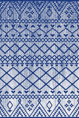 Halı ve banyo paspası Boho stili kabile tasarımı deseni.