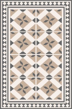 Halı ve banyo paspası Boho stili kabile tasarımı deseni.