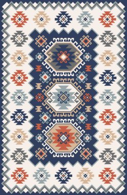 Halı ve banyo paspası Boho stili kabile tasarımı deseni.