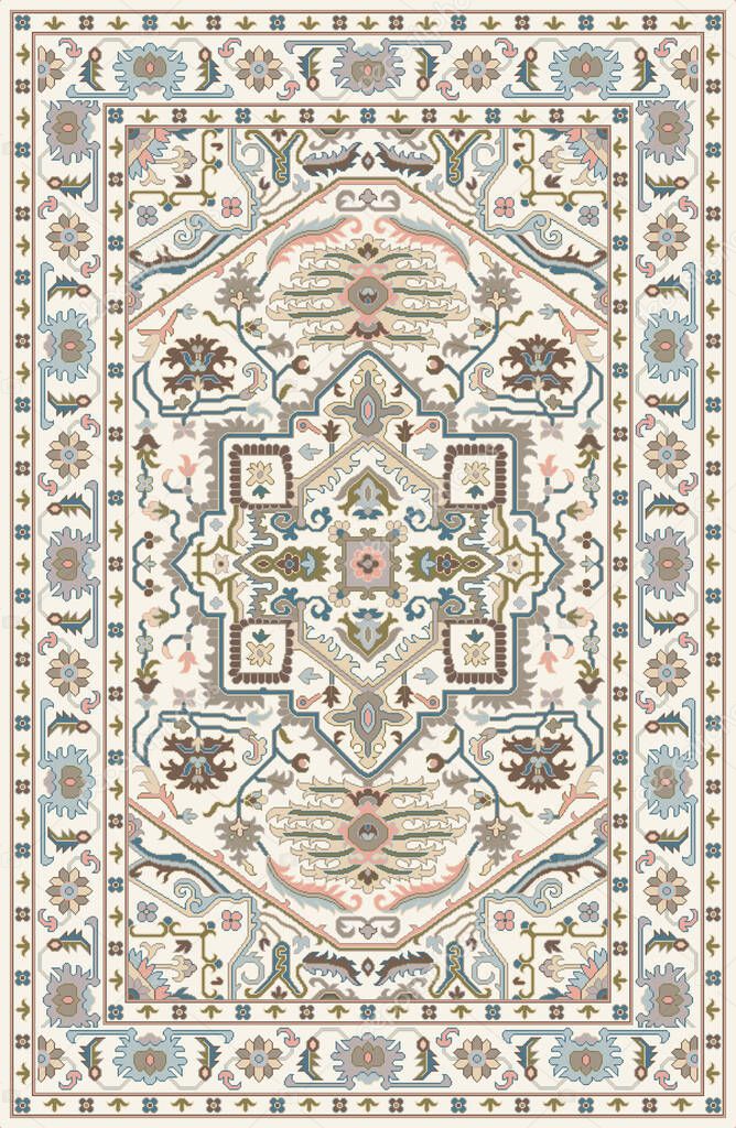 Carpet and bathmat Boho Style Tribal design pattern with distressed texture and effect