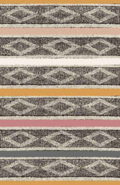 Halı ve banyo paspası Boho stili kabile tasarımı deseni.