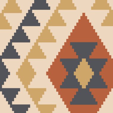 Halı ve banyo paspası Boho stili kabile tasarımı deseni.