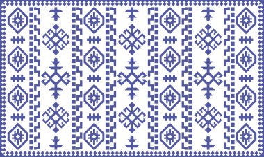 Halı ve banyo Vintage Kabile tasarımı deseni ve sıkıntılı doku ve efekt