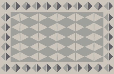 Halı ve banyo paspası Boho stili kabile tasarımı deseni.