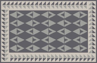 Halı ve banyo paspası Boho stili kabile tasarımı deseni.